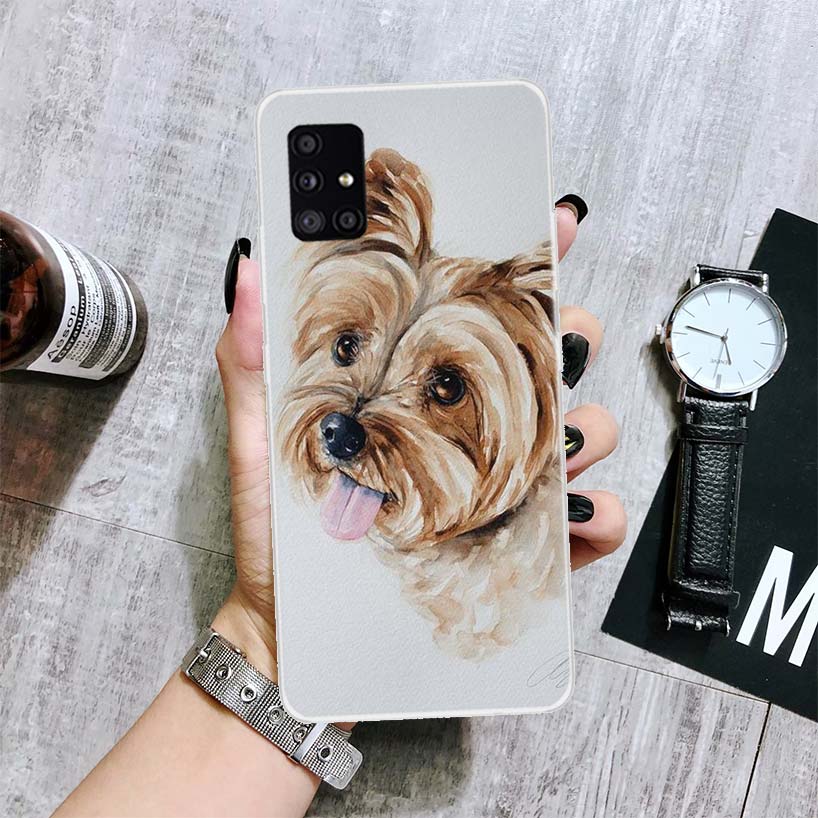 Yorkshire Terrier Dog Puppy Phone Case For Samsung Galaxy A52 A32 A22 A12 A02S A50S A30S A51 A31 AA71 Note 20 Ultra 10 S10 Plus