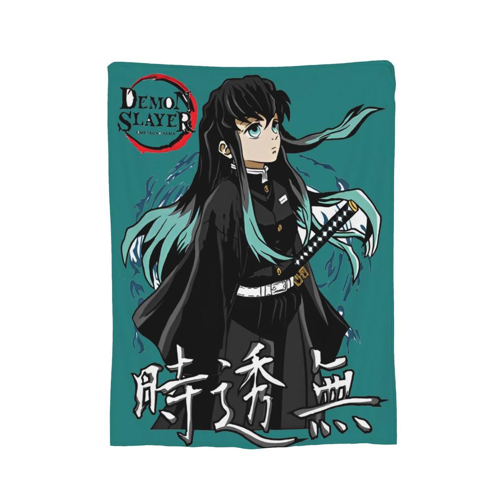 Muichiro Tokito  Blankets Fleece Awesome Breathable Throw Blanket for Bedding Lounge Autumn/Winter,