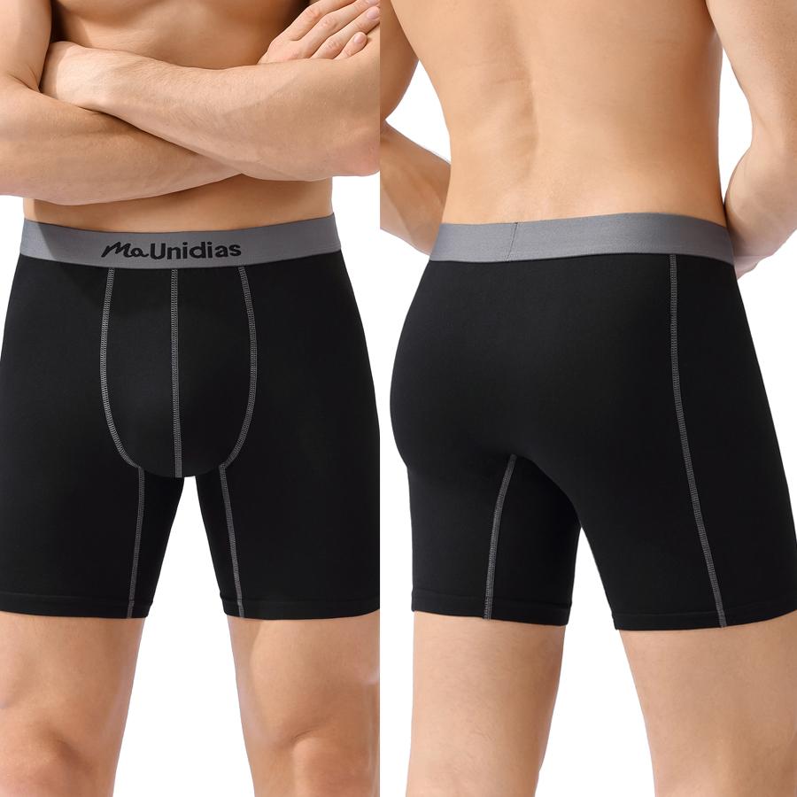 BONITOS 1Pcs Print Men Boxers Briefs Letter Elastic Waistband Men's Panties Sexy Comfortable