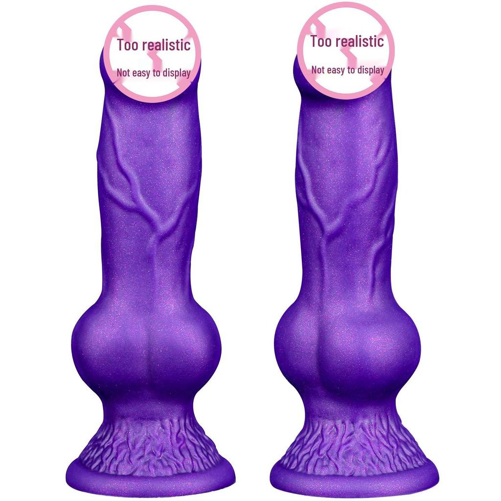 Alien Silicone Dog Penis Anal Plug Masturbation Massage Stick Sex Toy