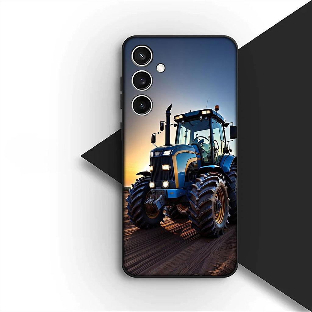 Farms Vehicles Tractors Silicone Phone Cover for Motorola Moto G86 G57 E14 E15 G14 G34 G35 G84 G24 A54 G15 Power E22 Soft Case