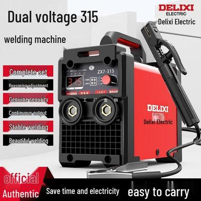 Delixi Dual Voltage 315 Industriële Elektrische Lasser, Draagbaar & Volledig Koper, voor Huishoudelijk Gebruik (220v/380v).