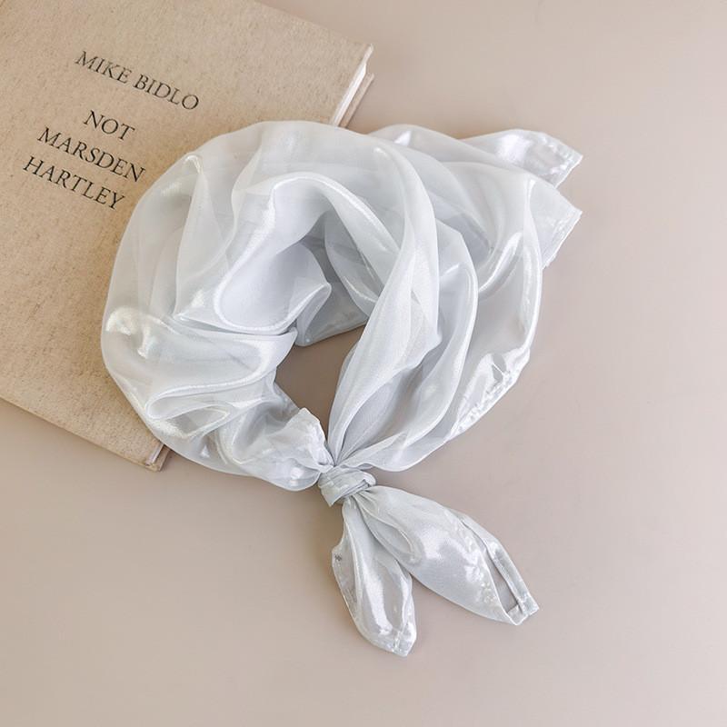 

Hip Hop Style Silver Hair Band Headscarf For Women Men Summer Fashion Accessories White