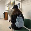 Denim small backpack 2022 spring new fashionable large-capacity simple daily commuting backpack