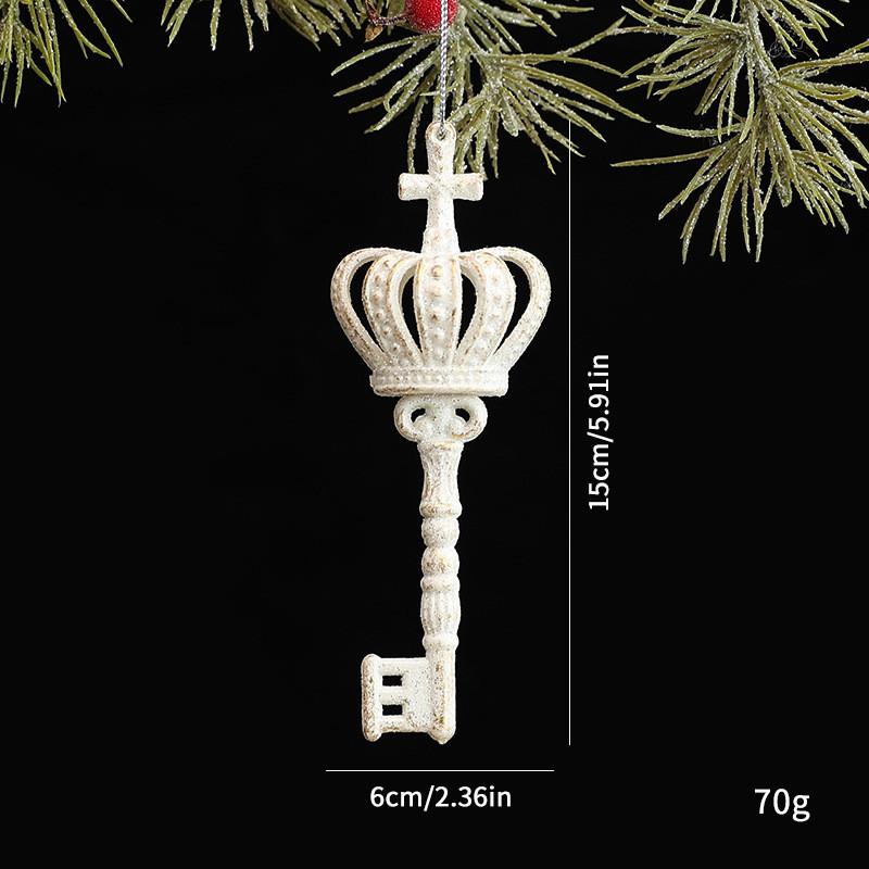 

Classic Christmas Tree Decorations With Snowflake Mermaid Angel Design Pendant For Holiday Decor Key