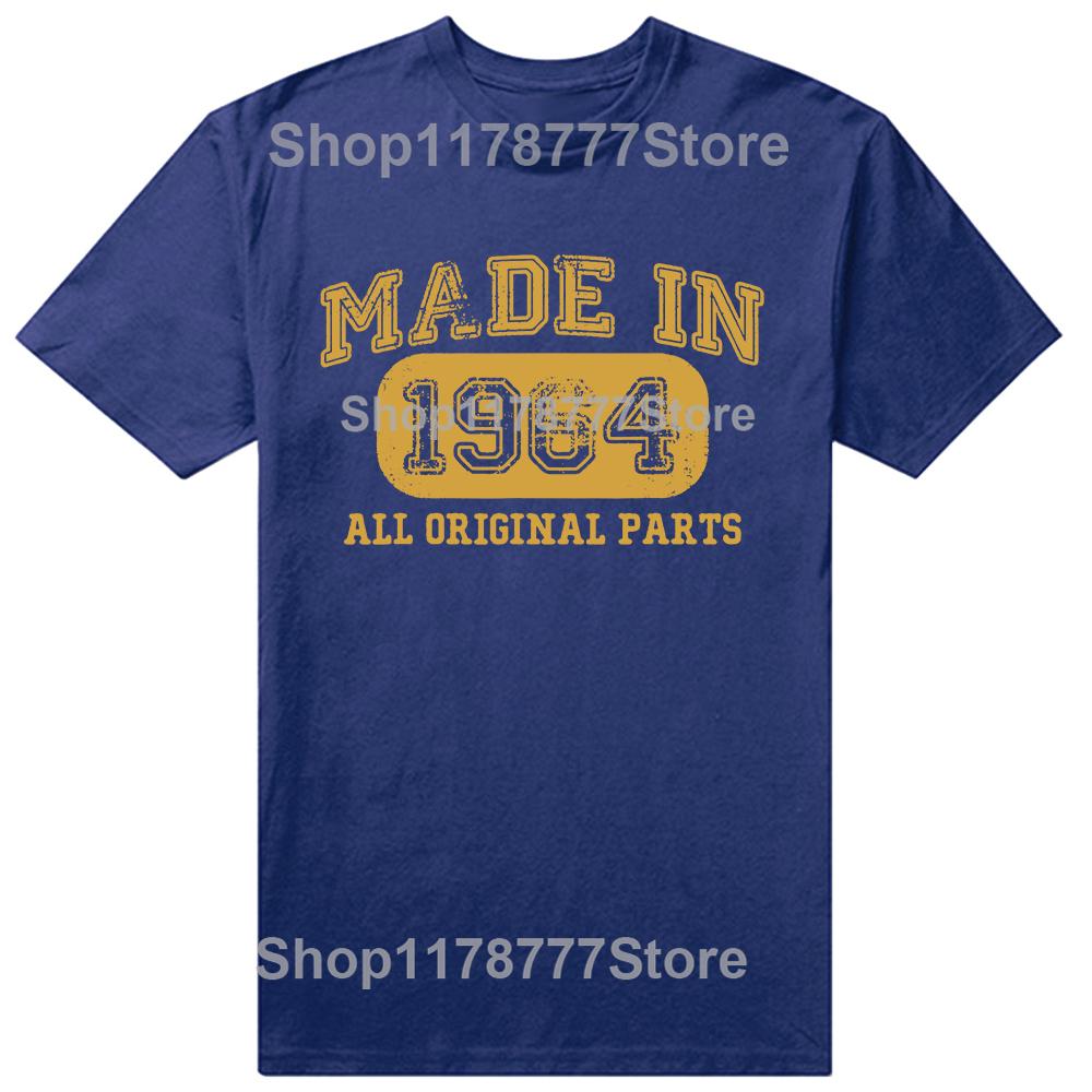 New Men Made in 1964 Birthday Gifts 62 Years Old Bday T Shirt Casual Tee shirt Casual Short Sleeve Vintage Couples TShirt
