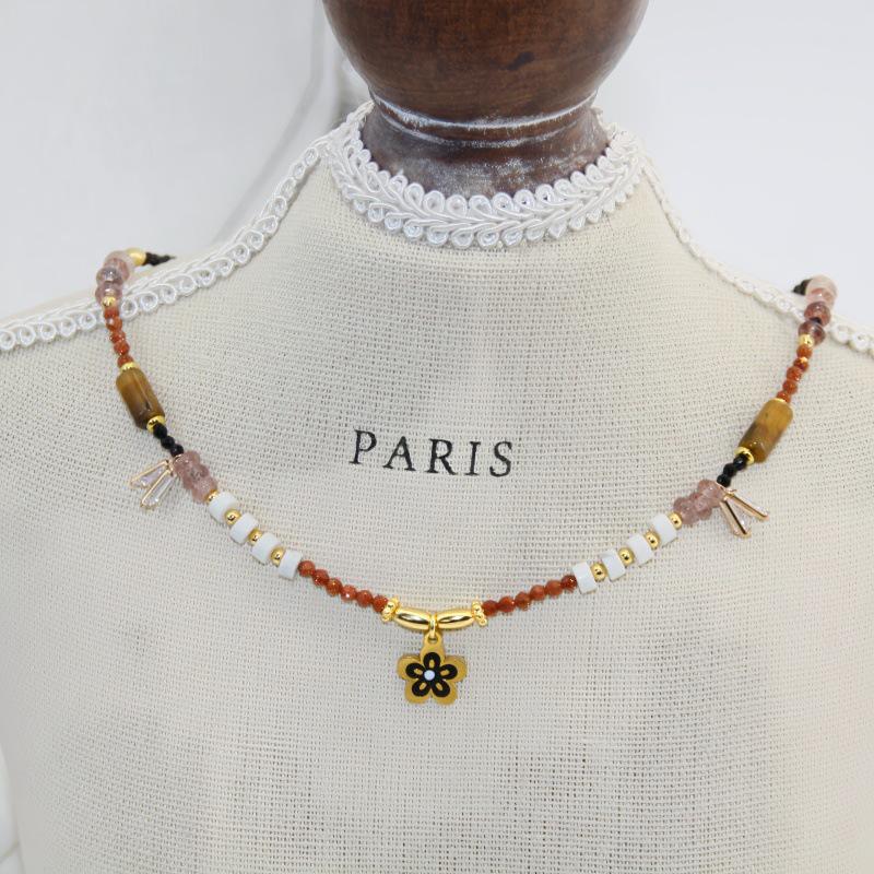 Doğal Siyah Spinel El Yapımı Choker - Şık Avrupa & Amerikan Tasarımı