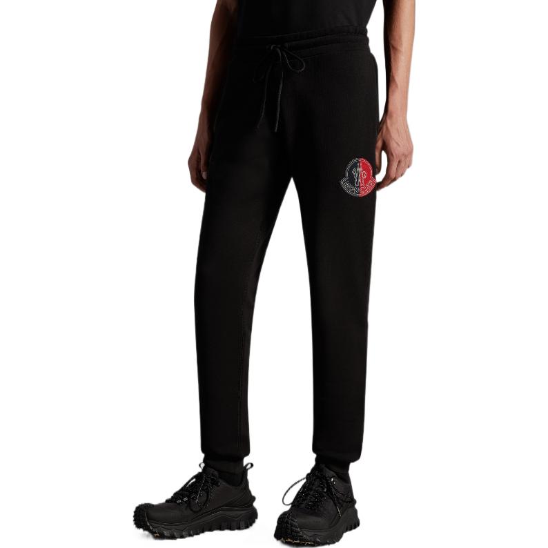 Moncler Genius Fw22 Solid Color Logo Label Cuffed Sweatpants Knitted Joggers Men Bottoms Black H20928H00003809KX999