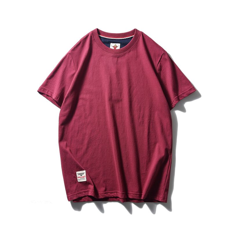 Heavy Weight Pure Color Export Export Men Short Sleeve T-Shirt