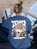 Mushrooms Grown Inside The Skull Printing TShirt Womens Basics Comfortable T Shirts Soft ONeck Tops Summer Loose Woman Clothes