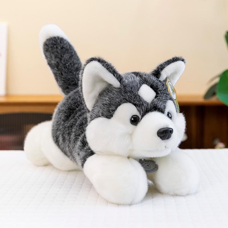 

Имитация стиля вечеринки Маоцзянь Хаски Плюшевая игрушка Милый питомец Украшения для детской комнаты Кукла-собака Подарок на день рождения 30cm【0.25kg】