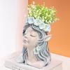 Wreath Girls Pen Holder Pot Silicone Mold Epoxy Resin Mold Table Ornament Mold