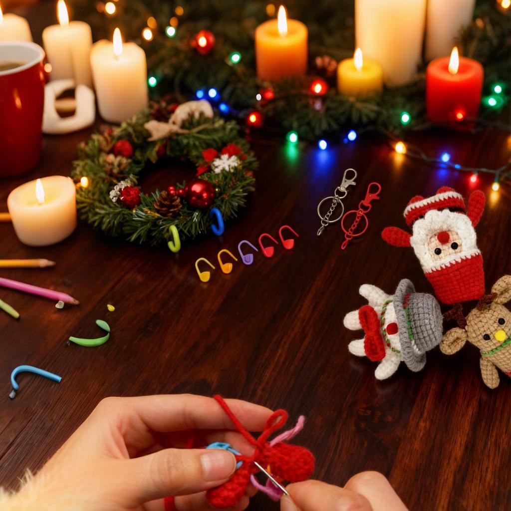 Beginner Crochet Kit Christmas DIY Crafting Set Crochet Christmas Doll Kit For Adults Teens DIY Enthusiasts Beginners Craft