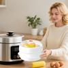 Microwave Steamer For Vegetables Veggie Steamer Microwave With Lid Heat-Resistant Heating Bowl For Home Apartment Hotel