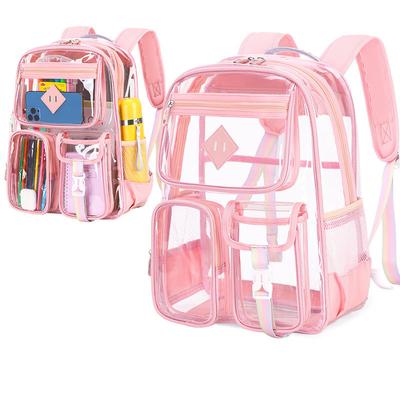New Transparent backpackPVCbackpack for Outdoor Fitness Waterproof Large Capacity Small Middle and High School Grade Backpack