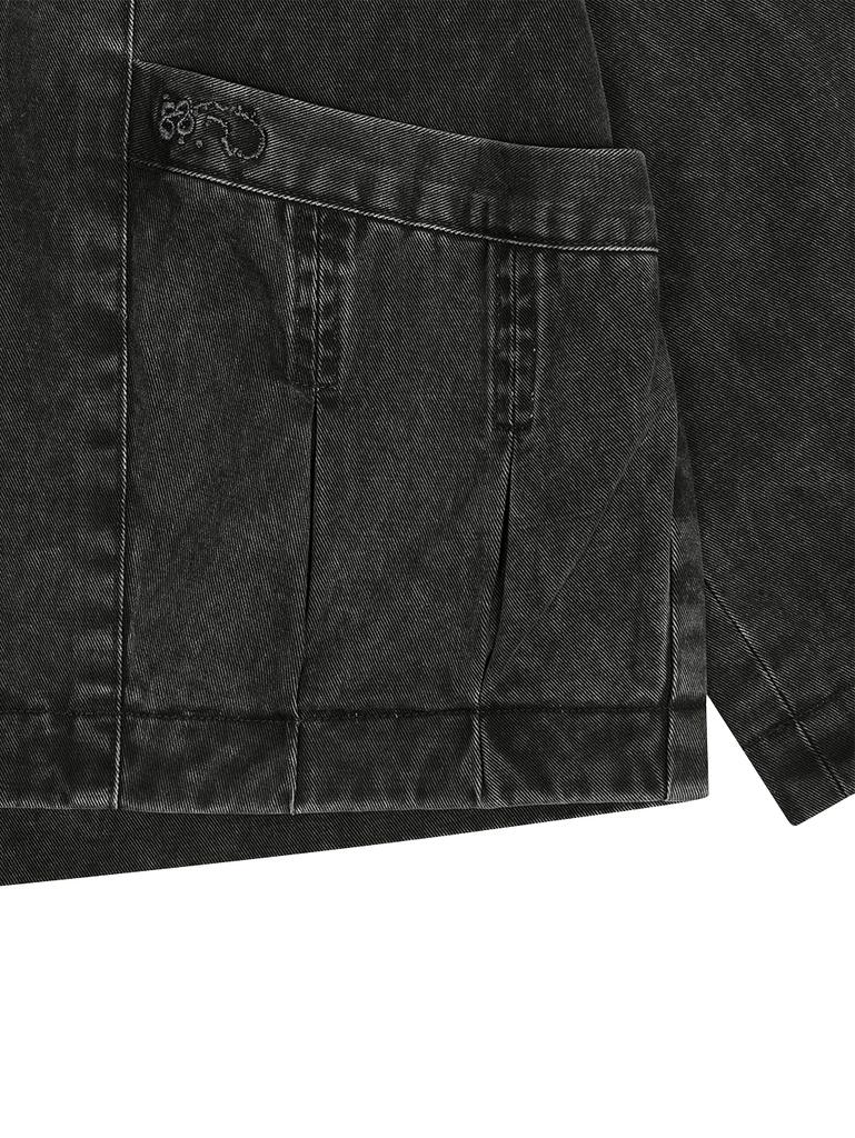 TUOMIO Washed Cape Jacket [Charcoal]