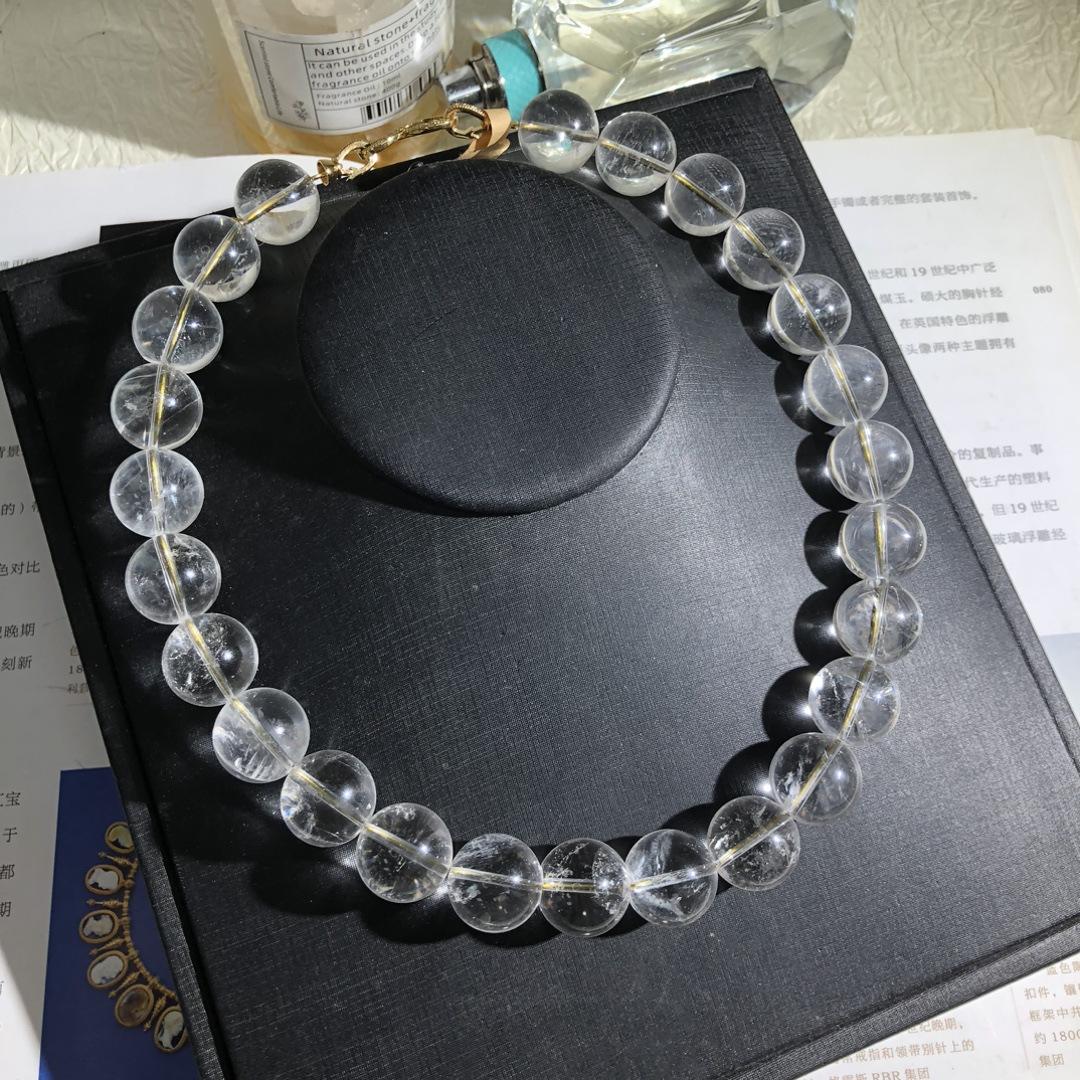 Винтажное средневековое натуральное белое кристаллическое плотное нитяное ледяное через изысканную модную атмосферу универсальное ожерелье Necklace