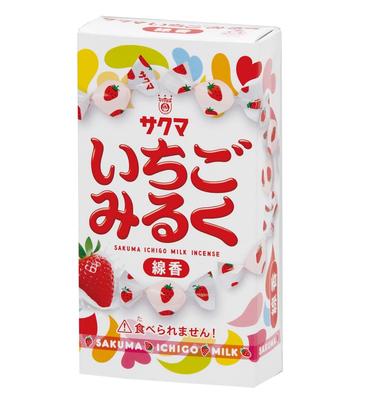Kameyama Erdbeermilch Mini Räucherstäbchen 200 Kollaborations-Räucherstäbchen, ca.. 50g, Ca.. Stöcke,