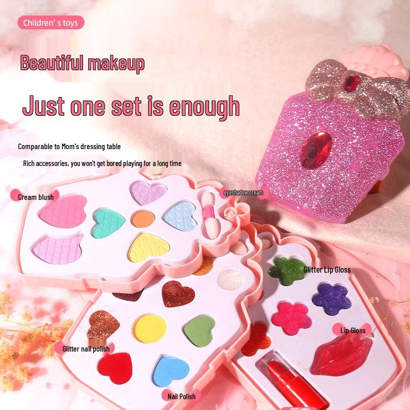 New Children's Princess Washable Makeup Set - Eyeshadow Toy Box Birthday Gift