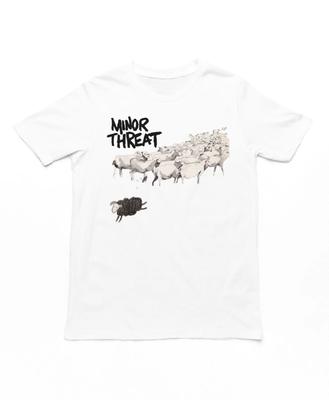 Minor Threat Out Of Step T-Shirt Herren Rock and Roll Musik Klassisches Band-T-Shirt Weiß
