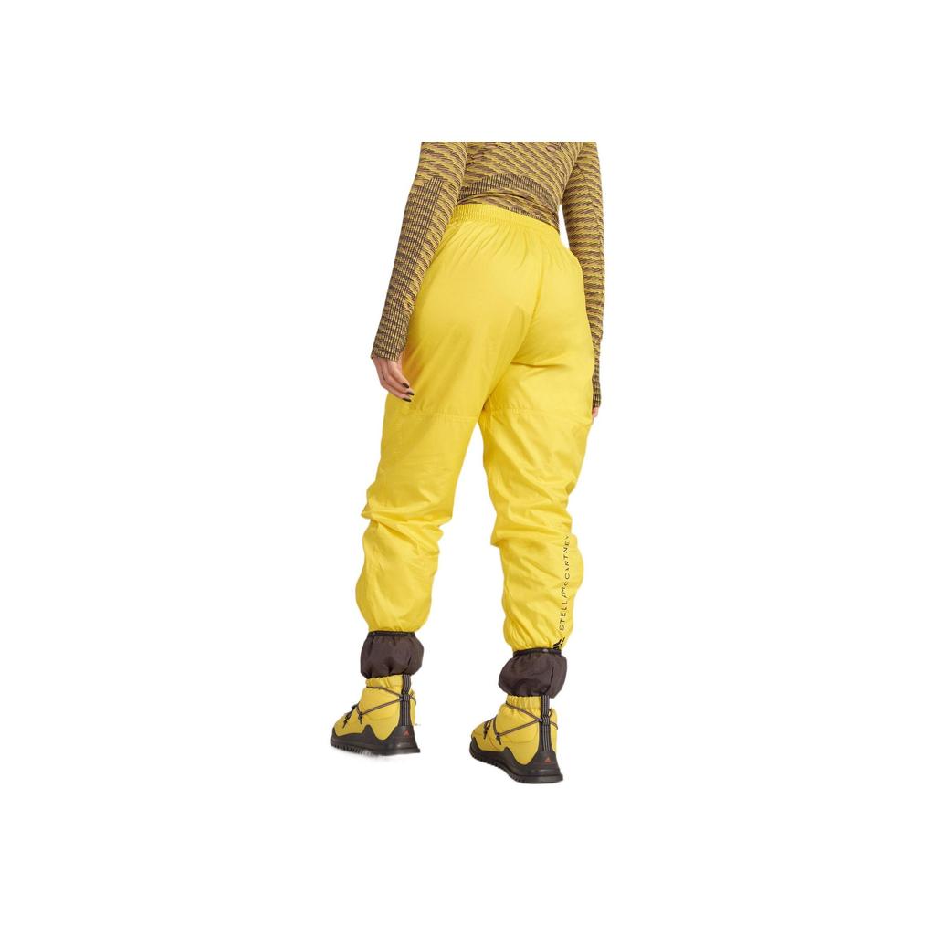 Adidas X Stella McCartney Logo Print Elastic Waist Jogger Pants Women Yellow HI6072