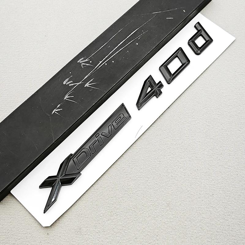 3D ABS Black Logo XDrive 30d 35d 40d 45d 50d 55d Emblem Car Trunk Fender Side Badge StickerFor BMW X3 X5 X6 X7 F25 F15 G01 G05