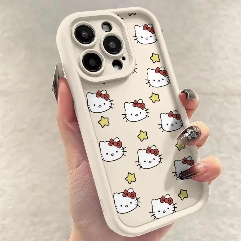 Sanrio Hello Kitty Phone Case For IPhone 16 15 14 13 12 11 Pro Max Mini XR XS X 7 8 Plus Soft TPU Back Cover
