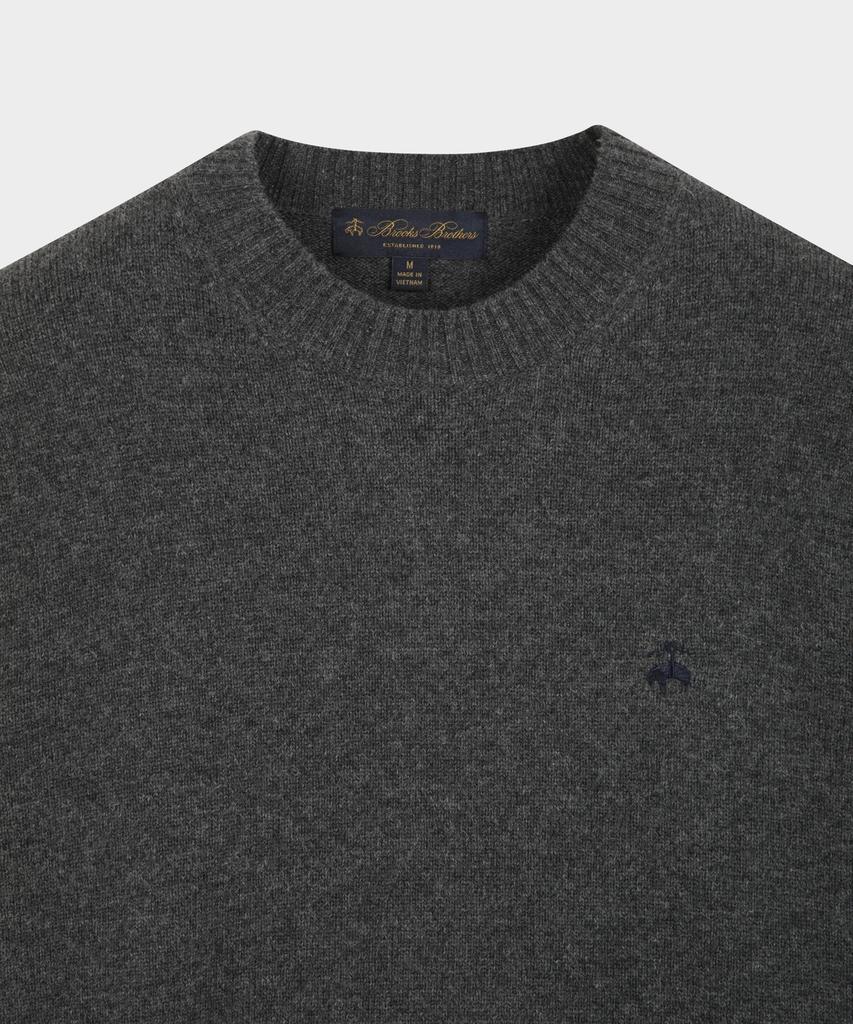 BROOKS BROTHERS Wool Cashmere Solid Sweater (Charcoal) (Bbwrmbf402)