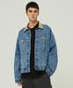 Magoodgan Trucker 5111 Fade Wash Semi-Overfit Medium Indigo Denim Jacket