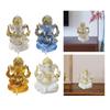 Ganesha Sitting Buddha Statue Sculpture Decorative Stylish Elegant Carving Figurine Tabletop Decoration for Housewarming Gift