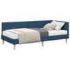 Corner Bed Frame with Mattress Other 2 Pcs Blue Fabric
