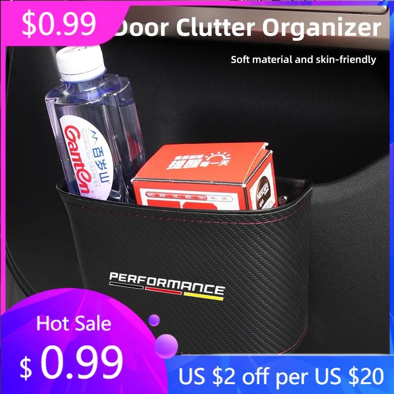 2025 Hot Car Door Trash Bin Leather Interior Door Panel Storage Box Auto Garbage Bag Seat Back Cup Holder For BMW E30 E34 E36 E3