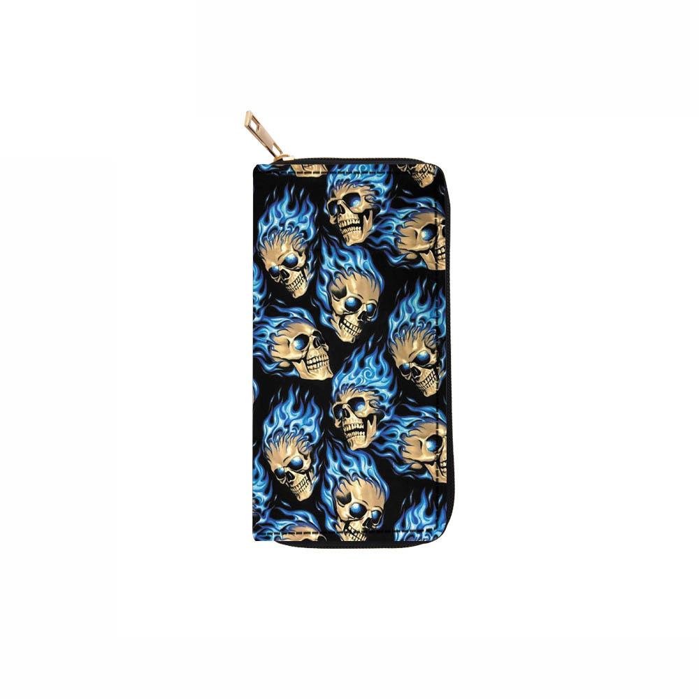 

Skull Long Zip Wallet Christmas Horror Night Clutch Wallet