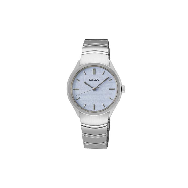 SEIKO 50 meters waterproof Quartz Steel Strap women s watch blue dial SUR549P1 синий