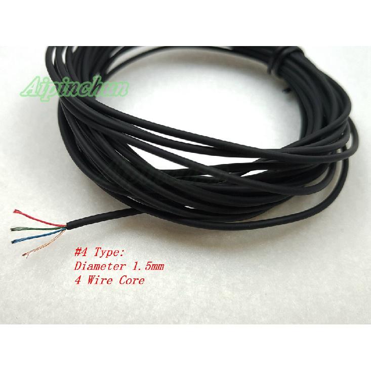 Aipinchun 2 Meters/lot DIY Audio Earphone Cable Repair Replacement Headphone Wire Cord Black/Red/PurpleGood product