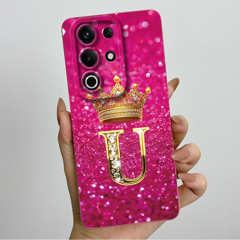 For itel S25 Ultra Case S686LN Luxury Crown Letters Matte Soft Silicone Protective Back Cover for ItelS25 S 25 Ultra 5G Fundas