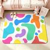 Macaron Color Cow Spot Allover Floor Mat Bedroom Carpet, Bathroom Foot Mat, Doormat, Non-Slip Absorbent Multi-Use