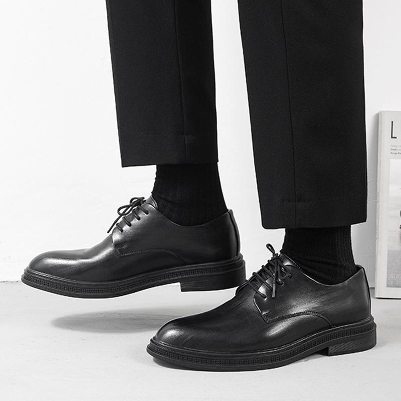 Fashion Brand Mens Brogues Dress Shoes Flat Party Office Business Shoes Male Footwear Black Brown Grey D620