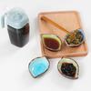 Kitchen Bowl Sauce Boats Leaf Shape Saucer Dish Creative Ice Crack Glaze Leaf Ceramic Seasoning Soy Sauce Vinegar Small Plates