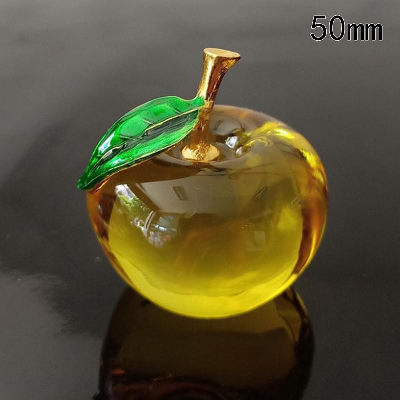 50/60Mm Glaze K9 Apple Crafts Glass Paperweight Home Desktop Decor