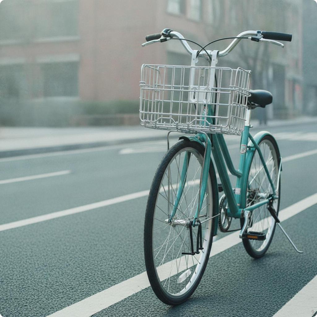 Folding Bicycle Basket Steel Foldable Metal for Commuters, Students, Commuting,