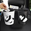 Panda Car Hanging Trash Can & Organizer