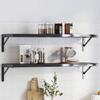 VidaXL Shelf Brackets 4 Pcs 30x2.5x15.5 Cm Black Stainless Steel, Wall Mount, Wall Shelf Bracket,, Bracket 30304