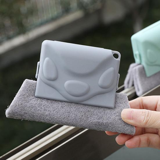Fensterschlitz-Reinigungsschwamm Langlebiger Anti-Rutsch-Griff Kunststoff Tragbar Platzsparend Fensterfalz-Reinigungstuch für die Küche