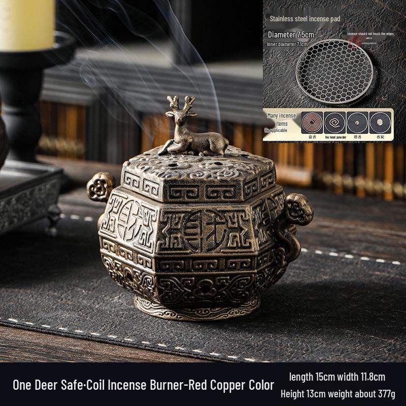 Zen Pagoda Ceramic Incense Burner - Aromatherapy Ornament for Office or Home, Black Pottery Holder for Sandalwood Incense.