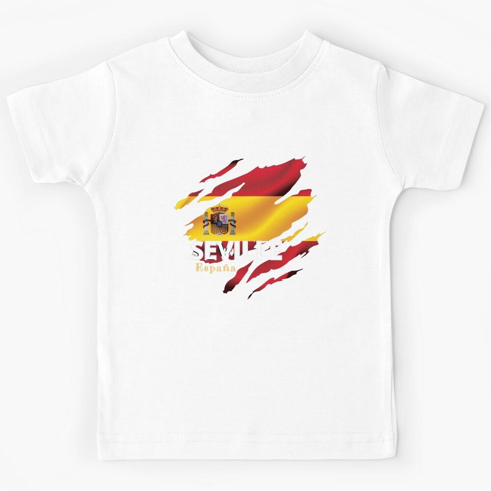 Seville spain flag souvenir Kids T-Shirt 170