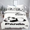 Fashion Cute Cartoon Panda Bedding Set Single Twin Full Queen King Size Bed Set Kids Bedroom Duvetcover Sets Bed Sheet Set