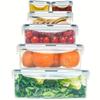 4-Piece Food Storage Containers Set with Lids, Airtight for Fruits Vegetables Pasta Kitchen Organization