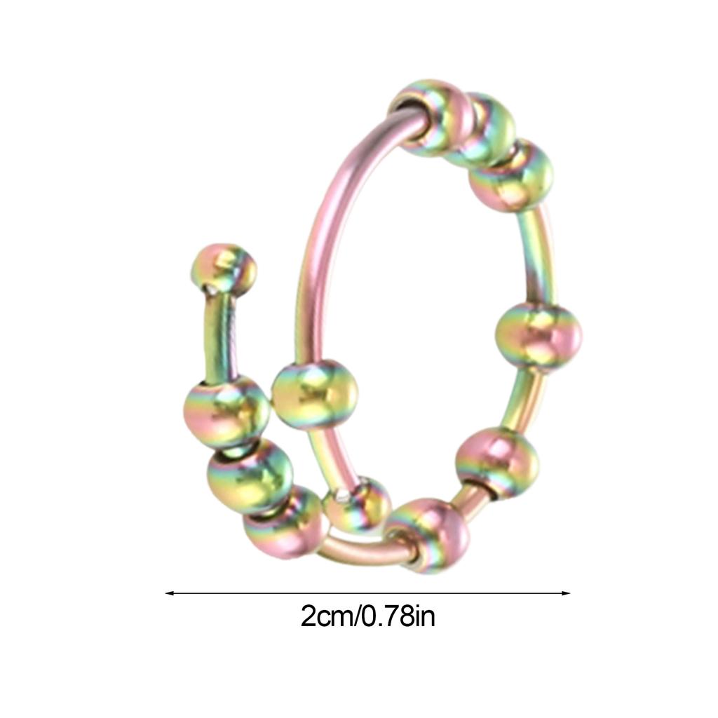 Rotatable Bead Rings Adjustable Stainless Steel Open RingsFashionable Spinner Rings Jewelry For Women for daily wear Gift
