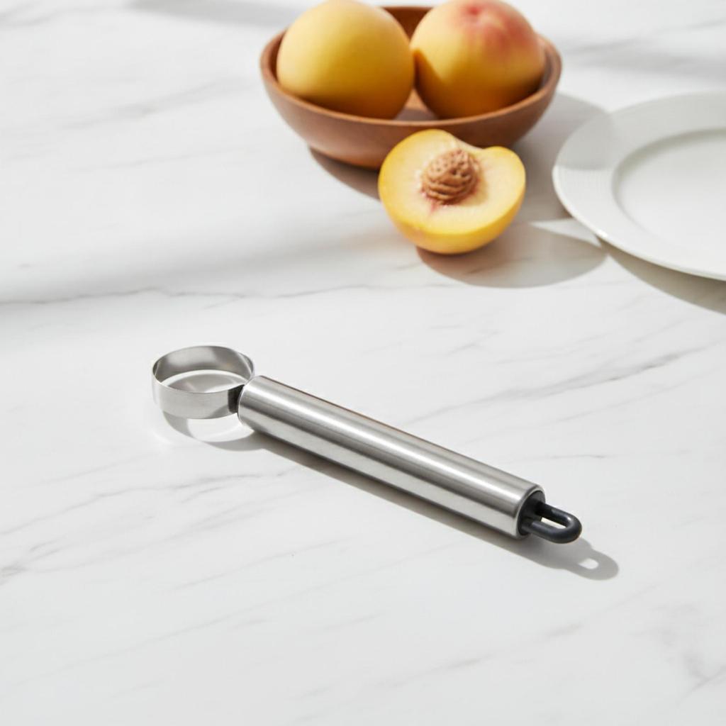 Stainless Steel Fruit Pitting Tool Sturdy Peach Dishwasher Safe